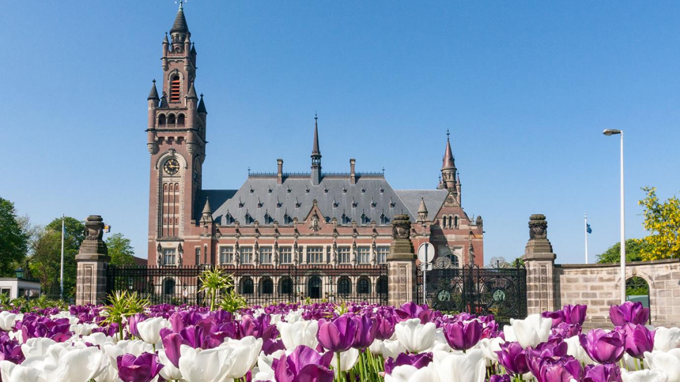 peace palace, the hague, the netherlands