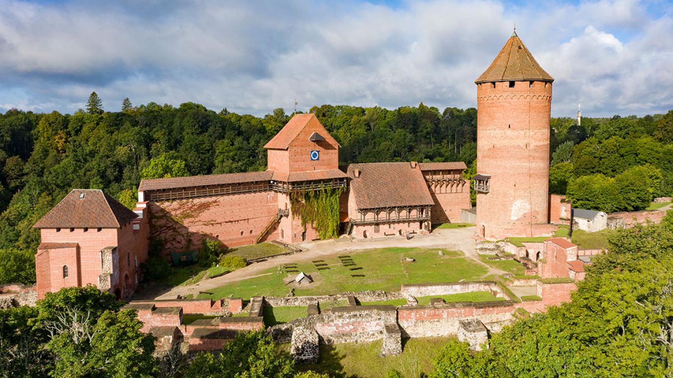 The Medieval Castle in the historic centre of Turaida, Latvia