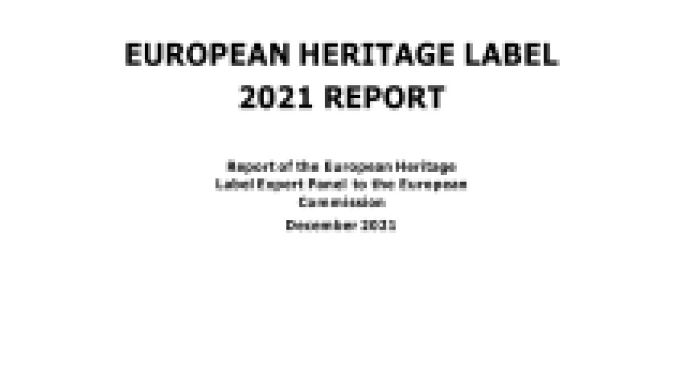 2021 European Heritage Label Panel Report cover