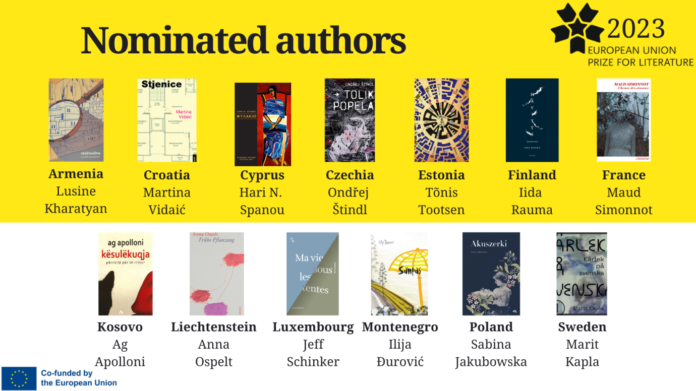 2023 European Prize for Literature nominees